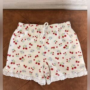 Miniwear Floral and Strawberry Print Shorts
